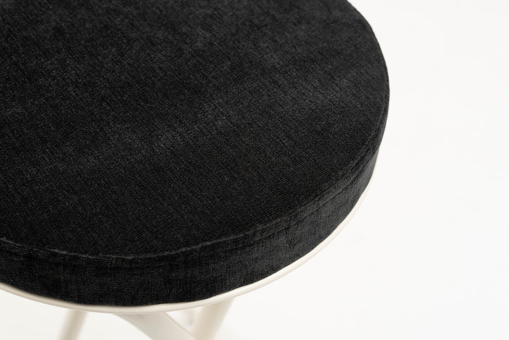 ロンダ ハイスツール 折りたたみ式 6点セット 椅子 背もたれなし 丸形 カウンタースツール ベロア調生地 フォールディングチェア【az-pc34】