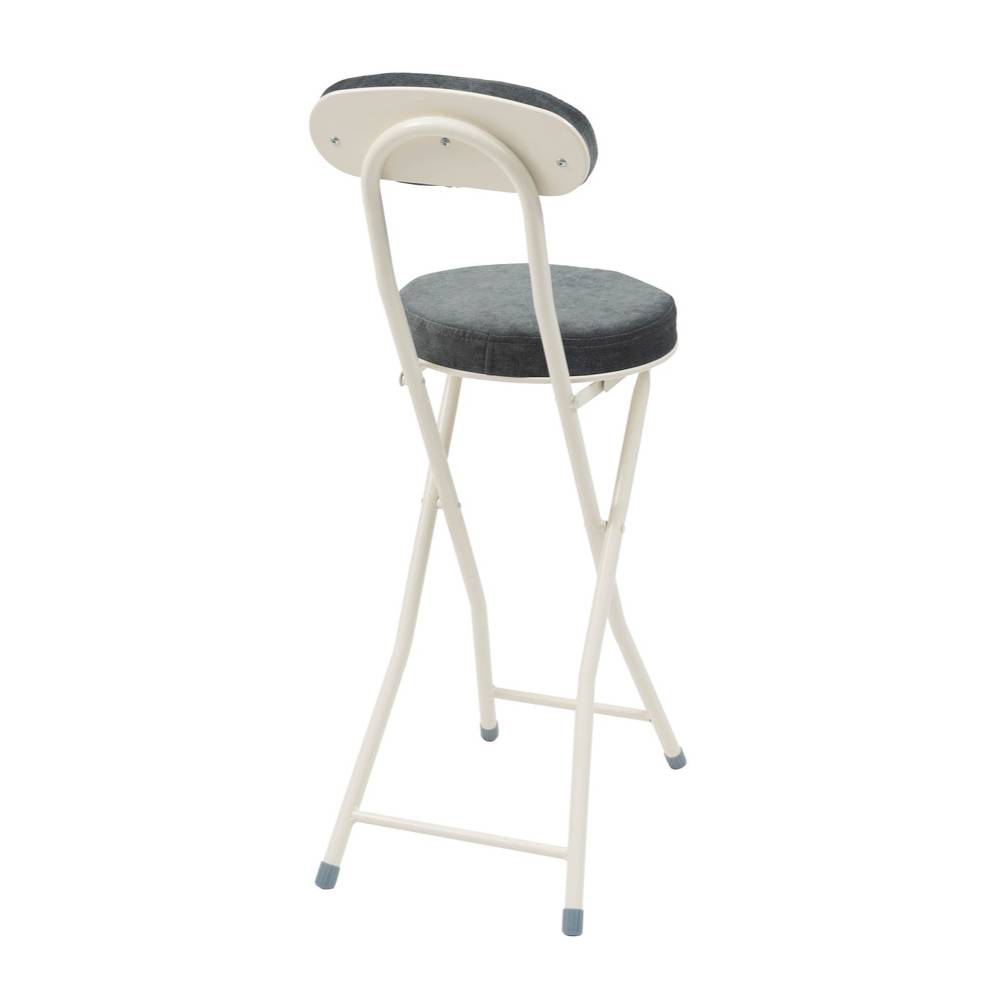 ロンダ ハイチェア フォールディングチェア 折りたたみ式 4点セット 椅子 背もたれ付き 丸形 カウンター【az-pc35】