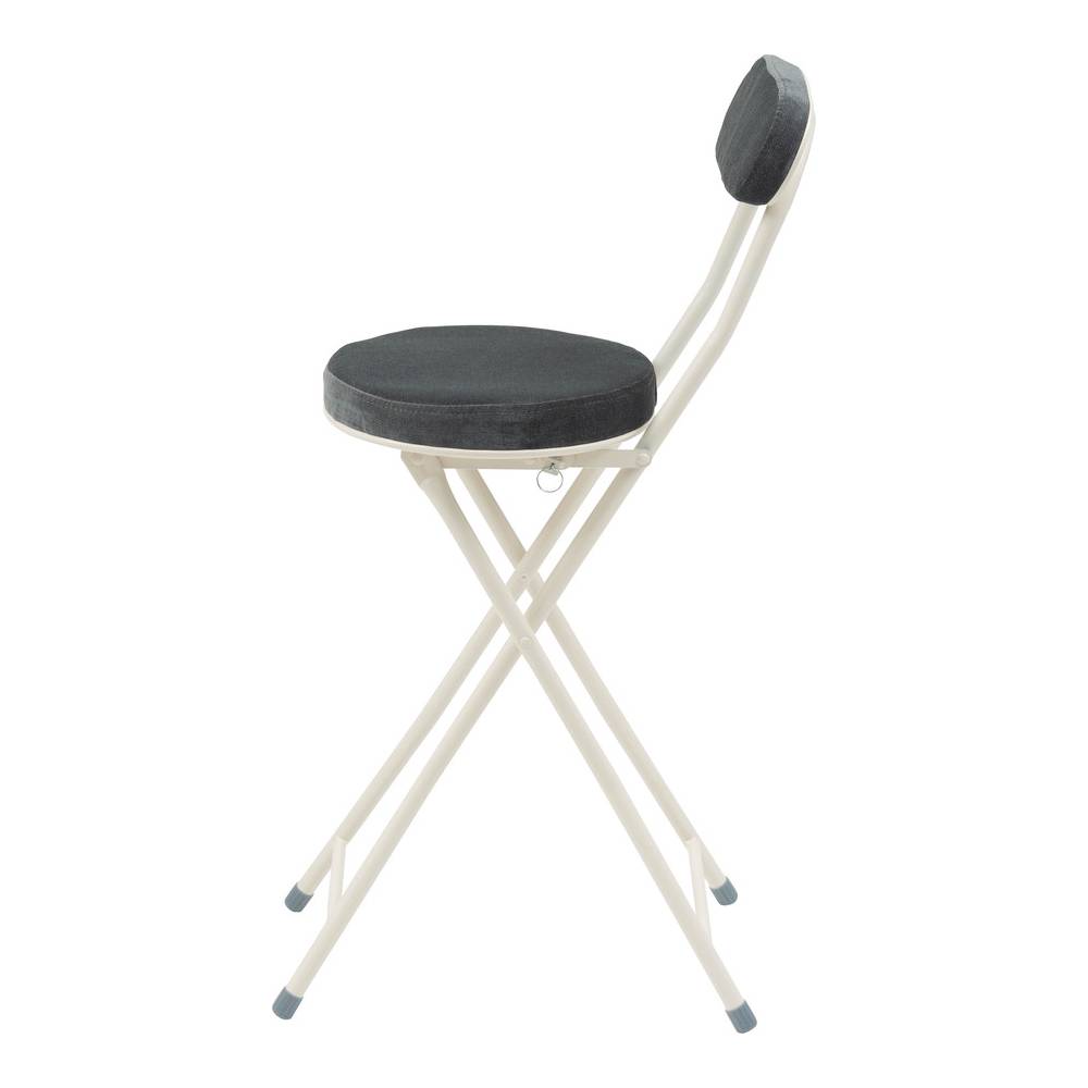 ロンダ ハイチェア フォールディングチェア 折りたたみ式 4点セット 椅子 背もたれ付き 丸形 カウンター【az-pc35】