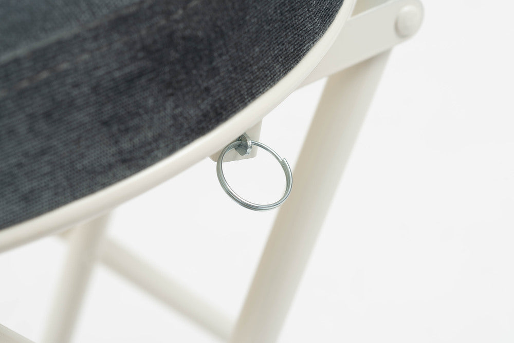 ロンダ ハイチェア フォールディングチェア 折りたたみ式 4点セット 椅子 背もたれ付き 丸形 カウンター【az-pc35】