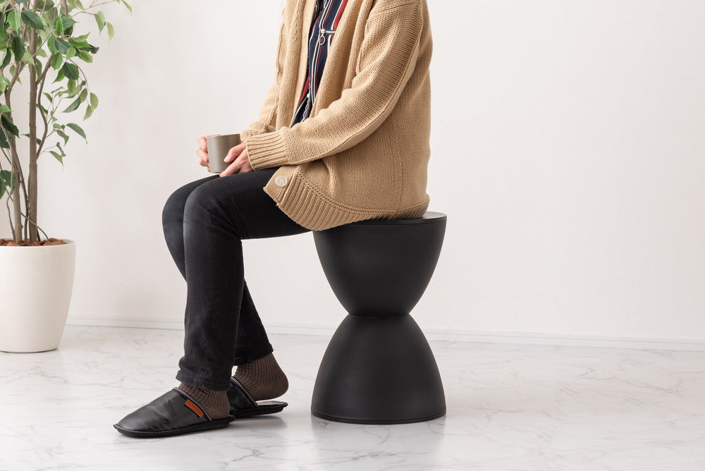 スツール 砂時計 丸椅子 4脚セット シンプル 玄関椅子 腰掛 ダイニングチェア【az-pc680】