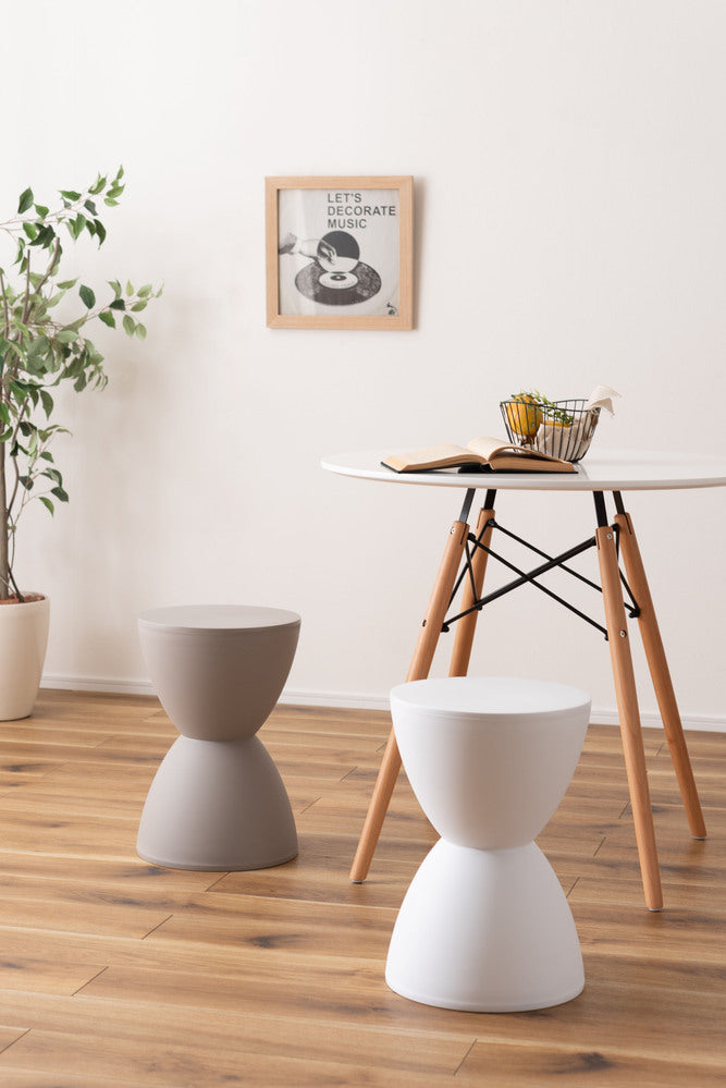 スツール 砂時計 丸椅子 4脚セット シンプル 玄関椅子 腰掛 ダイニングチェア【az-pc680】