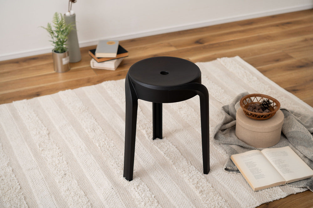 スツール スタッキング 丸椅子 積み重ね 6脚セット シンプル 椅子 プラスチック 予備椅子【az-pc860】