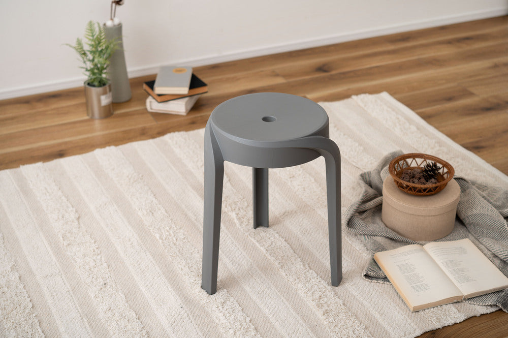 スツール スタッキング 丸椅子 積み重ね 6脚セット シンプル 椅子 プラスチック 予備椅子【az-pc860】