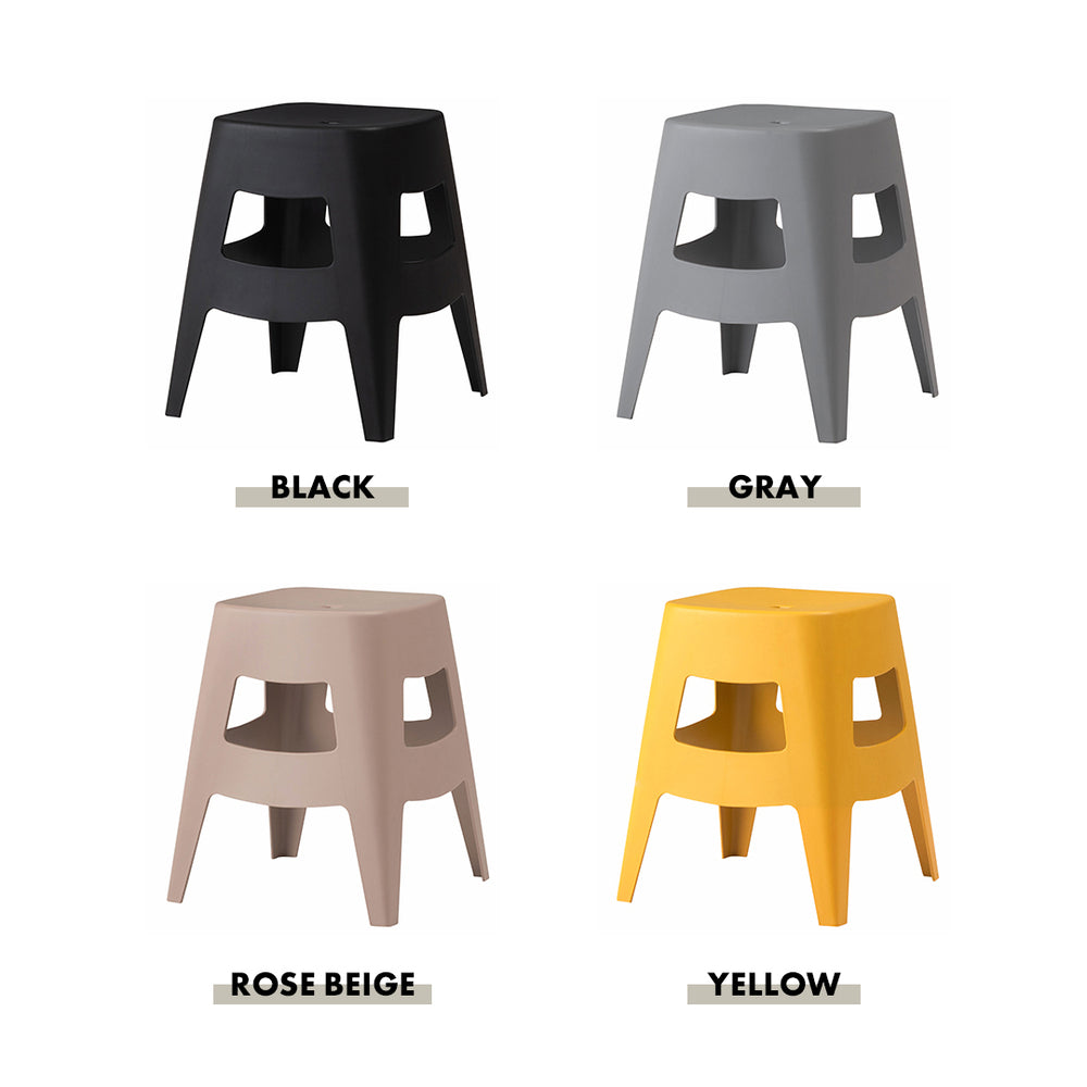 ペポ スツール スタッキング 4脚セット シンプル 椅子 プラスチック 予備椅子【az-pc865】