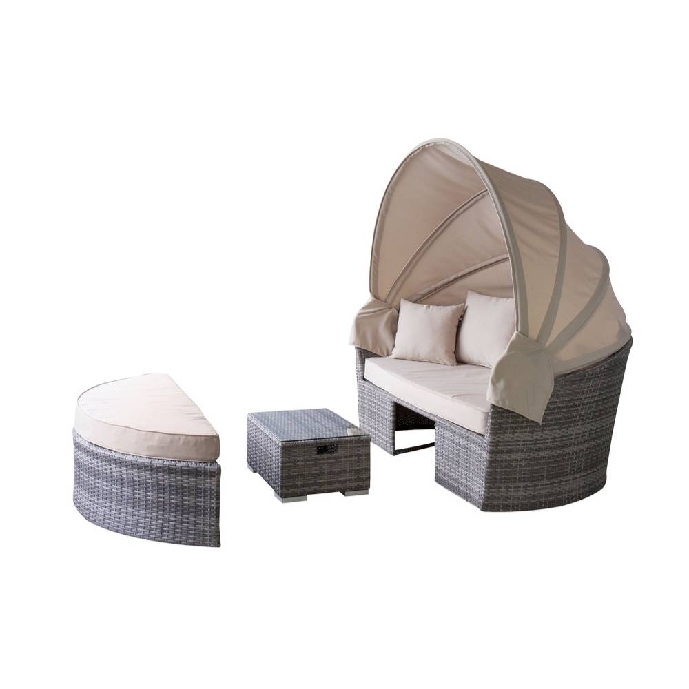 プールサイドソファ 屋外リビング ベージュ