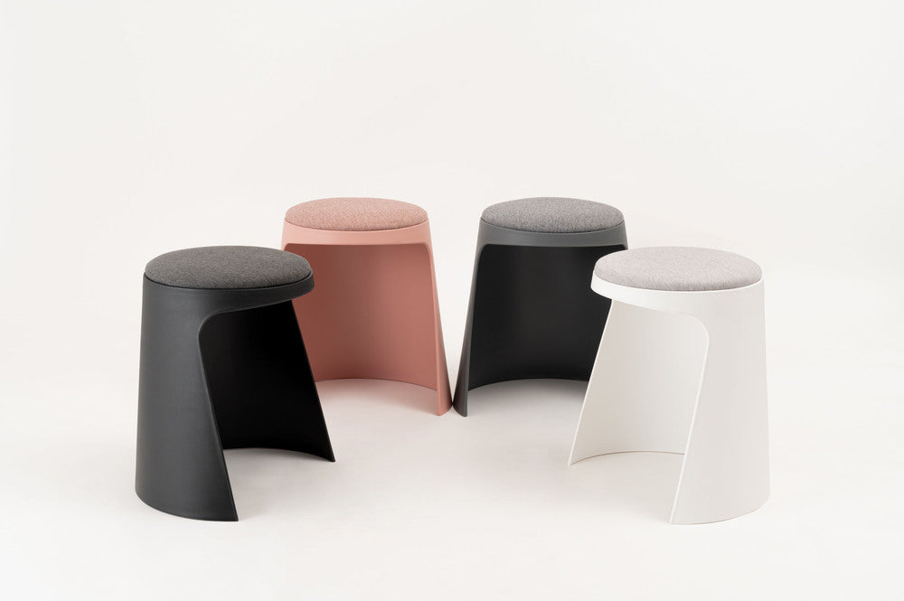 カヌレ スツール 丸形 スタッキング 椅子 4脚セット シンプル 玄関椅子 収納スツール【az-toe128】