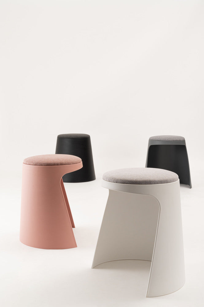 カヌレ スツール 丸形 スタッキング 椅子 4脚セット シンプル 玄関椅子 収納スツール【az-toe128】