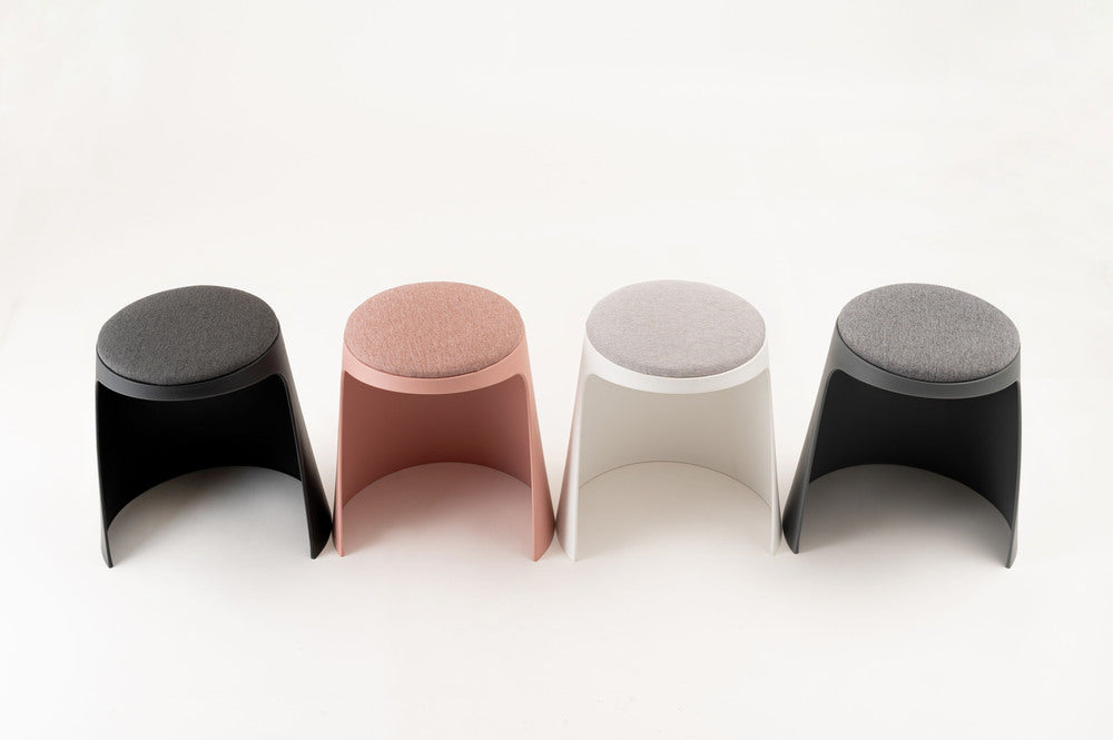 カヌレ スツール 丸形 スタッキング 椅子 4脚セット シンプル 玄関椅子 収納スツール【az-toe128】