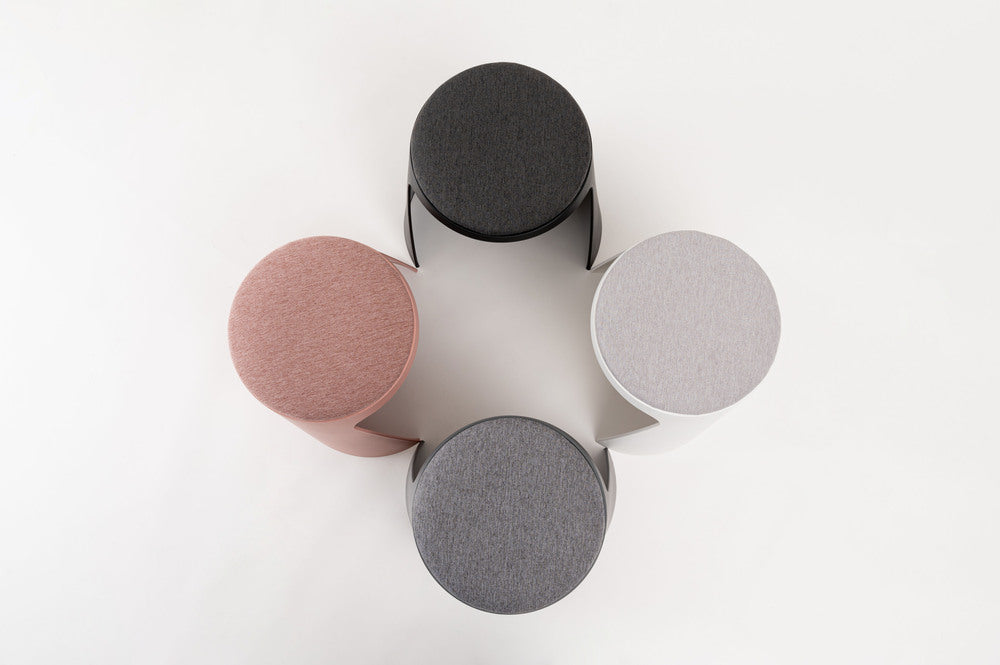 カヌレ スツール 丸形 スタッキング 椅子 4脚セット シンプル 玄関椅子 収納スツール【az-toe128】