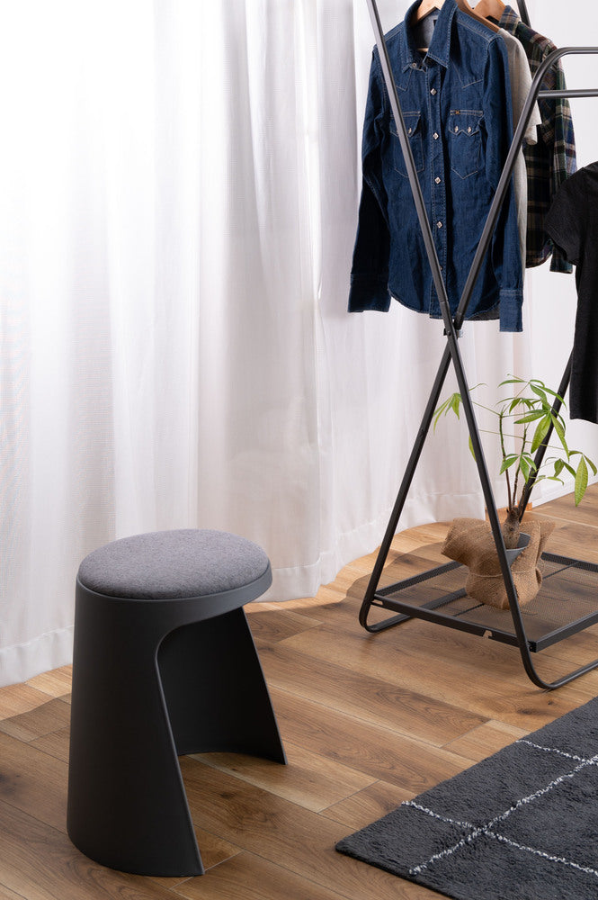 カヌレ スツール 丸形 スタッキング 椅子 4脚セット シンプル 玄関椅子 収納スツール【az-toe128】