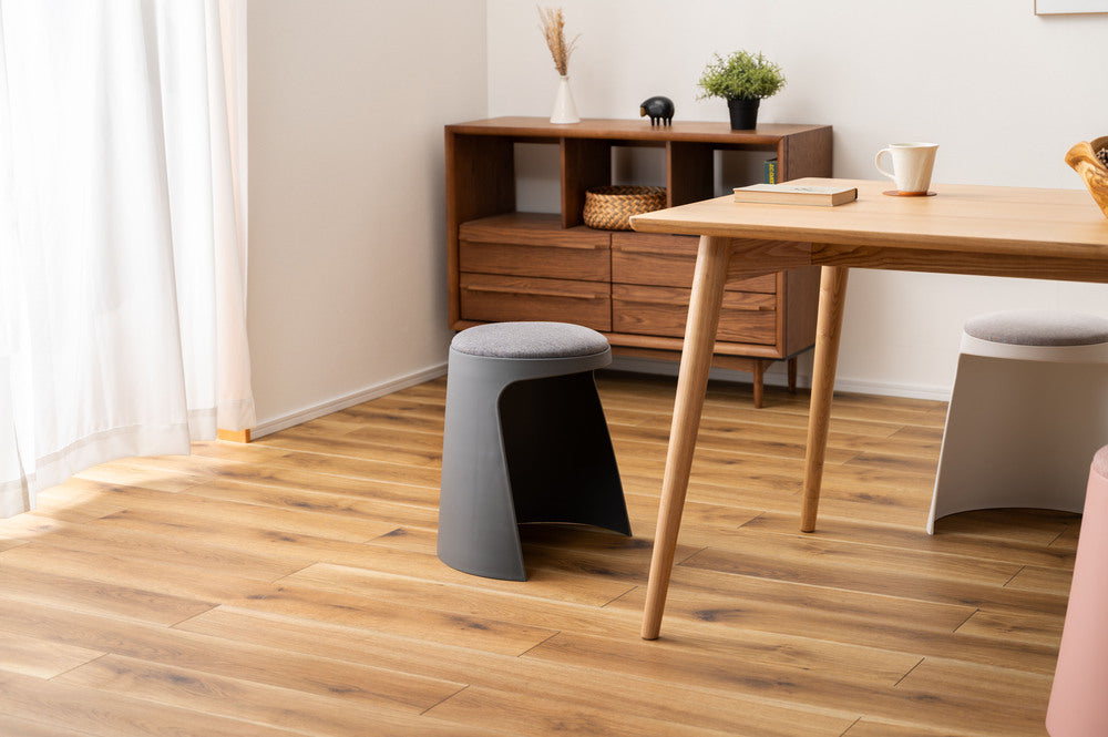 カヌレ スツール 丸形 スタッキング 椅子 4脚セット シンプル 玄関椅子 収納スツール【az-toe128】