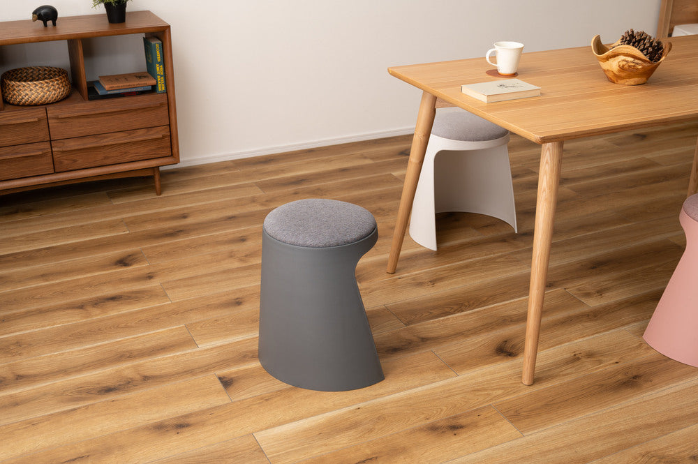 カヌレ スツール 丸形 スタッキング 椅子 4脚セット シンプル 玄関椅子 収納スツール【az-toe128】