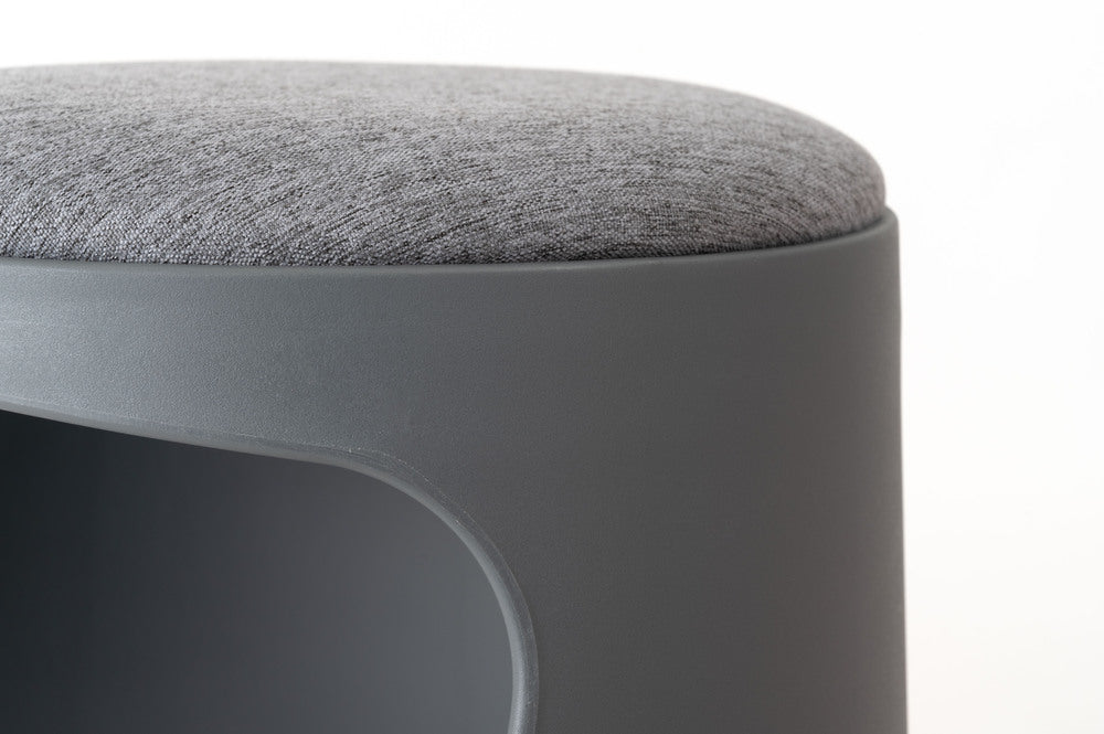 カヌレ スツール 丸形 スタッキング 椅子 4脚セット シンプル 玄関椅子 収納スツール【az-toe128】