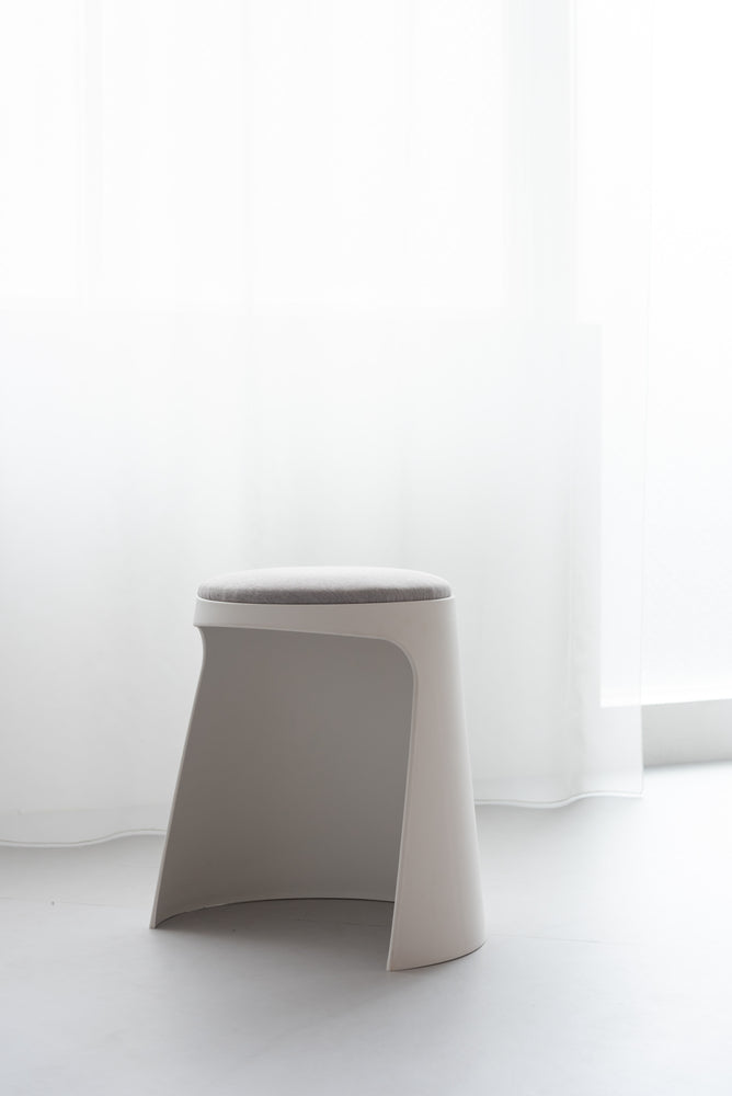 カヌレ スツール 丸形 スタッキング 椅子 4脚セット シンプル 玄関椅子 収納スツール【az-toe128】