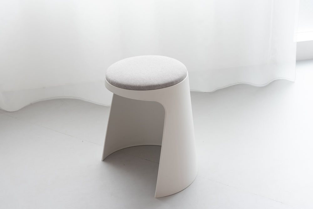 カヌレ スツール 丸形 スタッキング 椅子 4脚セット シンプル 玄関椅子 収納スツール【az-toe128】