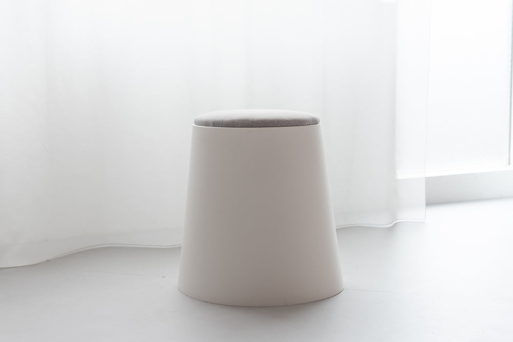 カヌレ スツール 丸形 スタッキング 椅子 4脚セット シンプル 玄関椅子 収納スツール【az-toe128】