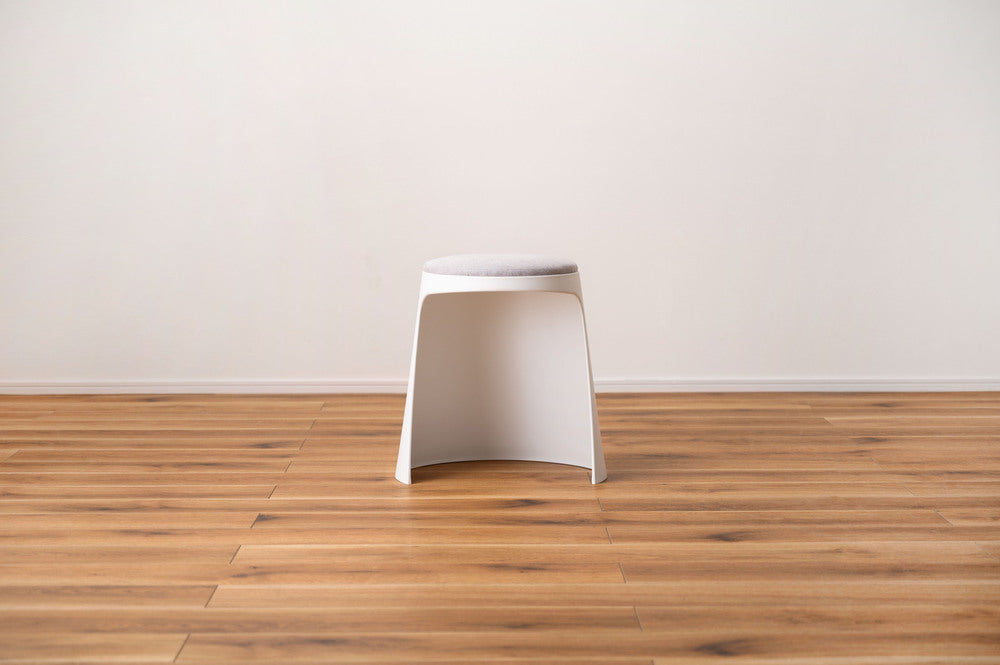 カヌレ スツール 丸形 スタッキング 椅子 4脚セット シンプル 玄関椅子 収納スツール【az-toe128】