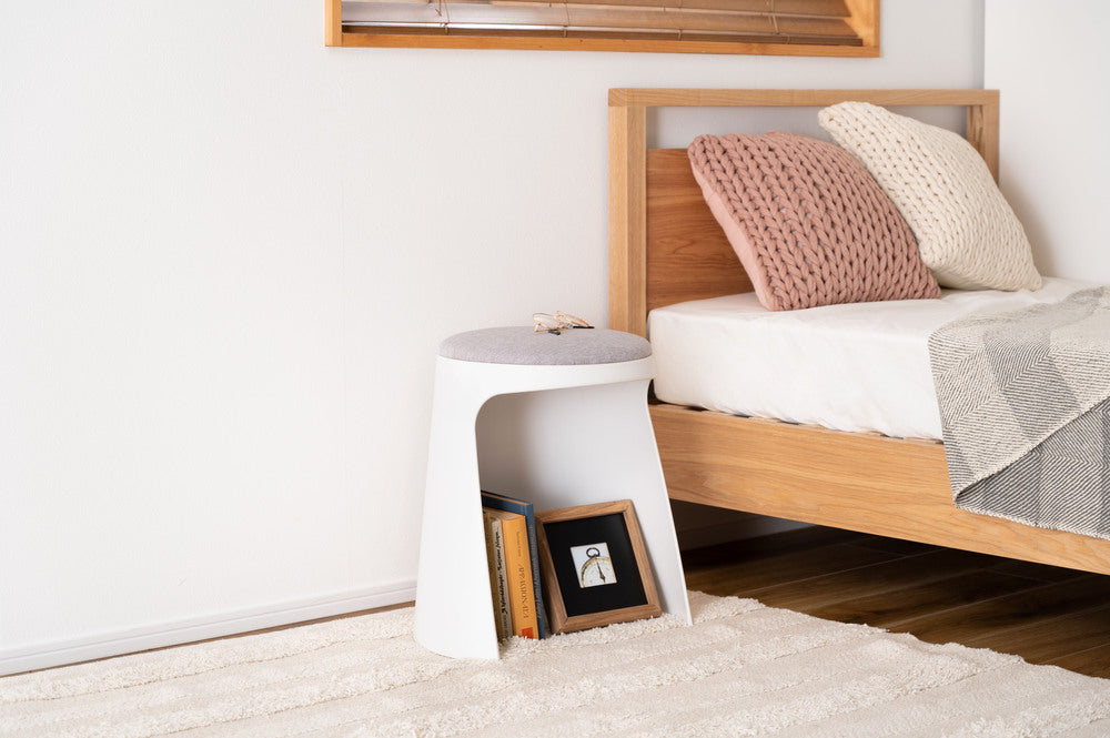 カヌレ スツール 丸形 スタッキング 椅子 4脚セット シンプル 玄関椅子 収納スツール【az-toe128】