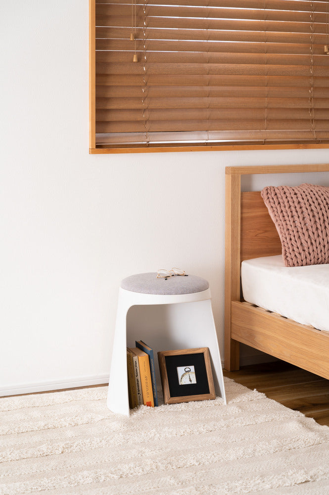 カヌレ スツール 丸形 スタッキング 椅子 4脚セット シンプル 玄関椅子 収納スツール【az-toe128】