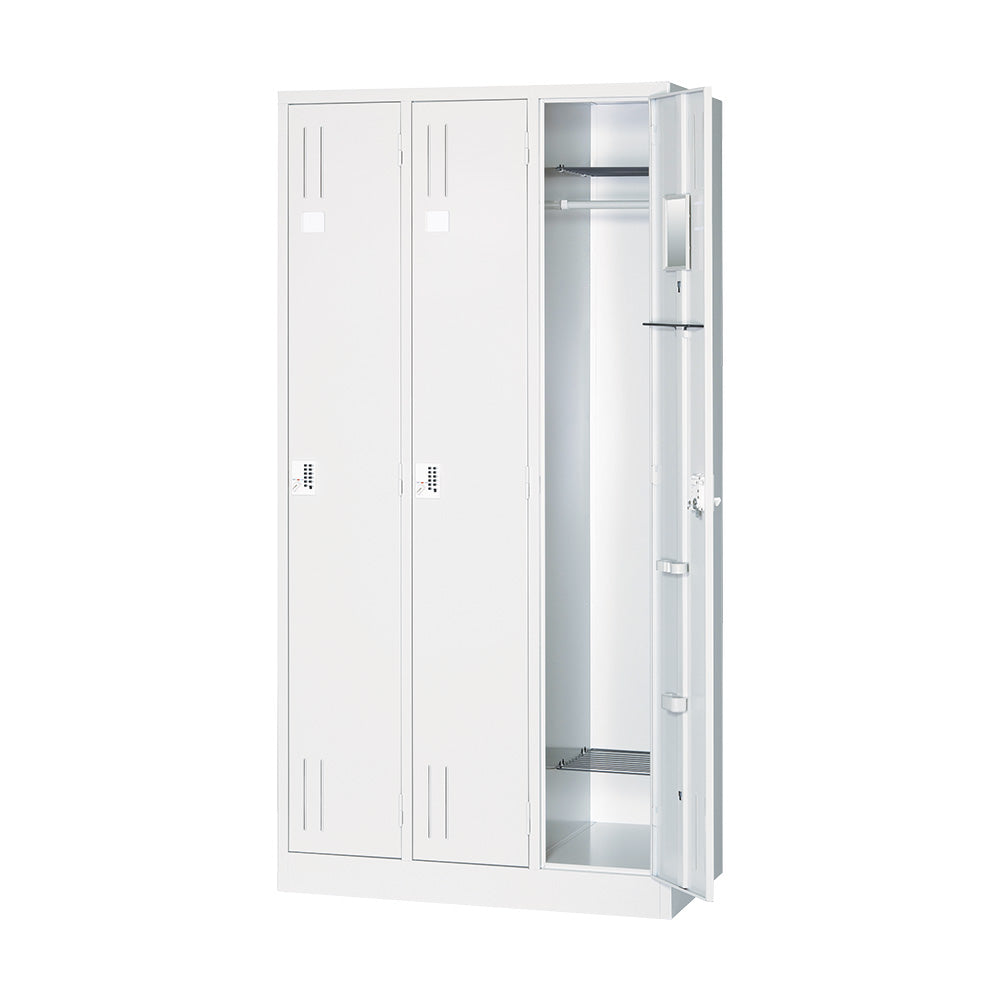 プッシュ錠ロッカー キーレス 3人用