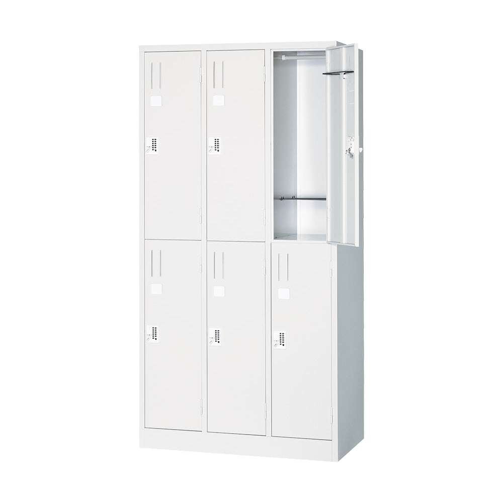 更衣ロッカー 6人用 3列2段 キーレスタイプ