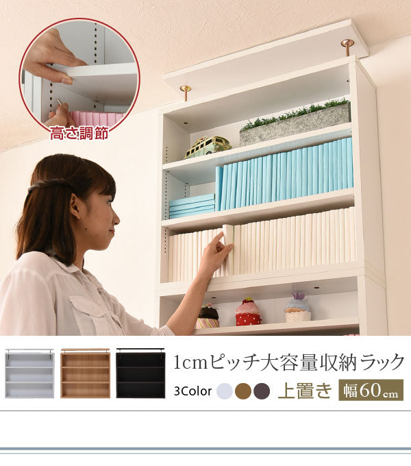 天井近くまで収納を広げられる上置き収納ユニット