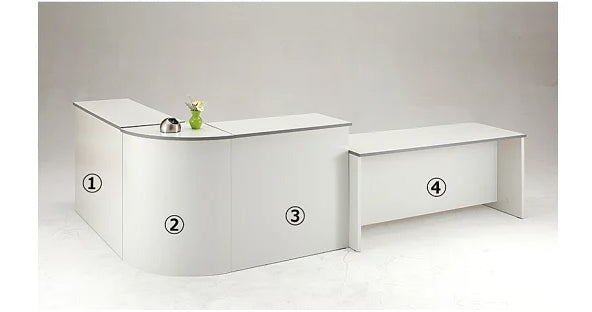 受付テーブル 書庫型 可動棚