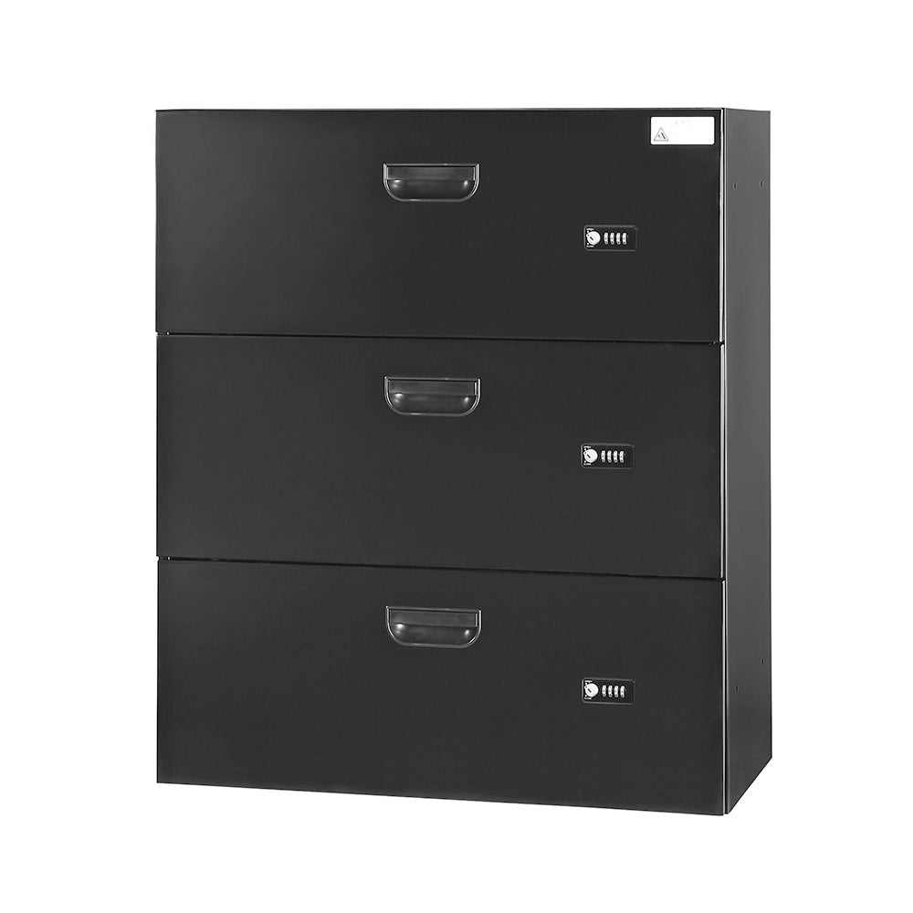 ダイヤル錠 3段ラテラル ブラック