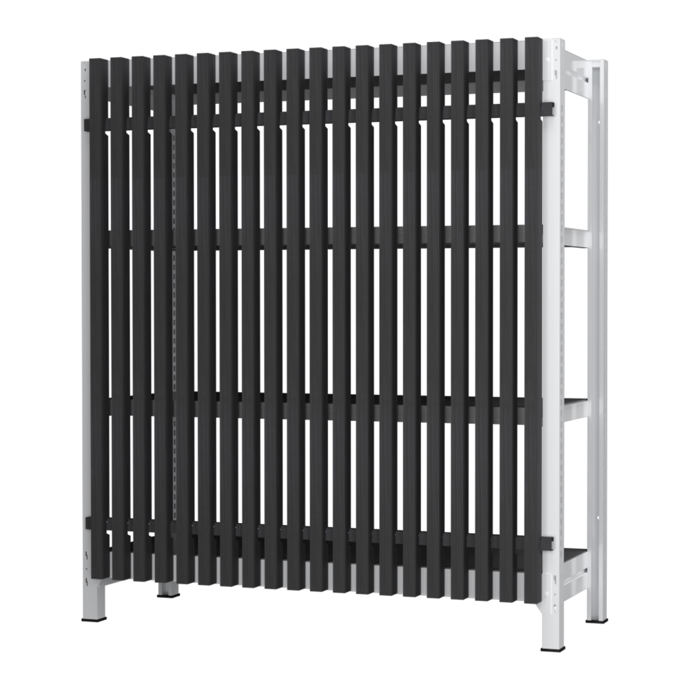 格子ラック ボルトレス 簡単組立 収納効率特化 基本セット W1200タイプ H1400【オフィス家具市場】