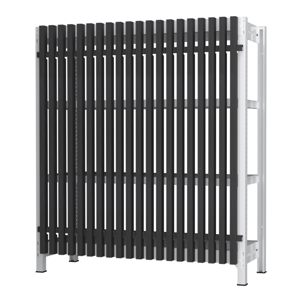 格子ラック ボルトレス 簡単組立 収納効率特化 基本セット W1200タイプ H1400【オフィス家具市場】