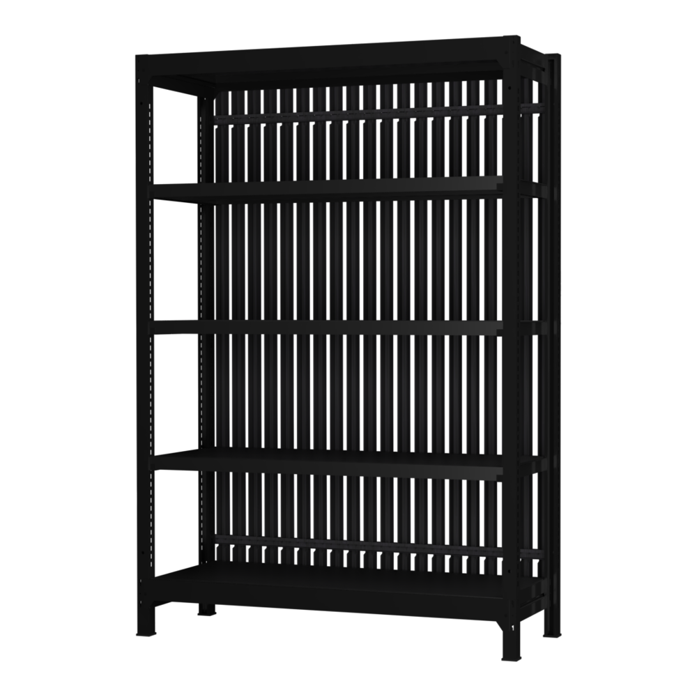 格子ラック ボルトレス 簡単組立 収納効率特化 基本セット W1200タイプ H1800【オフィス家具市場】