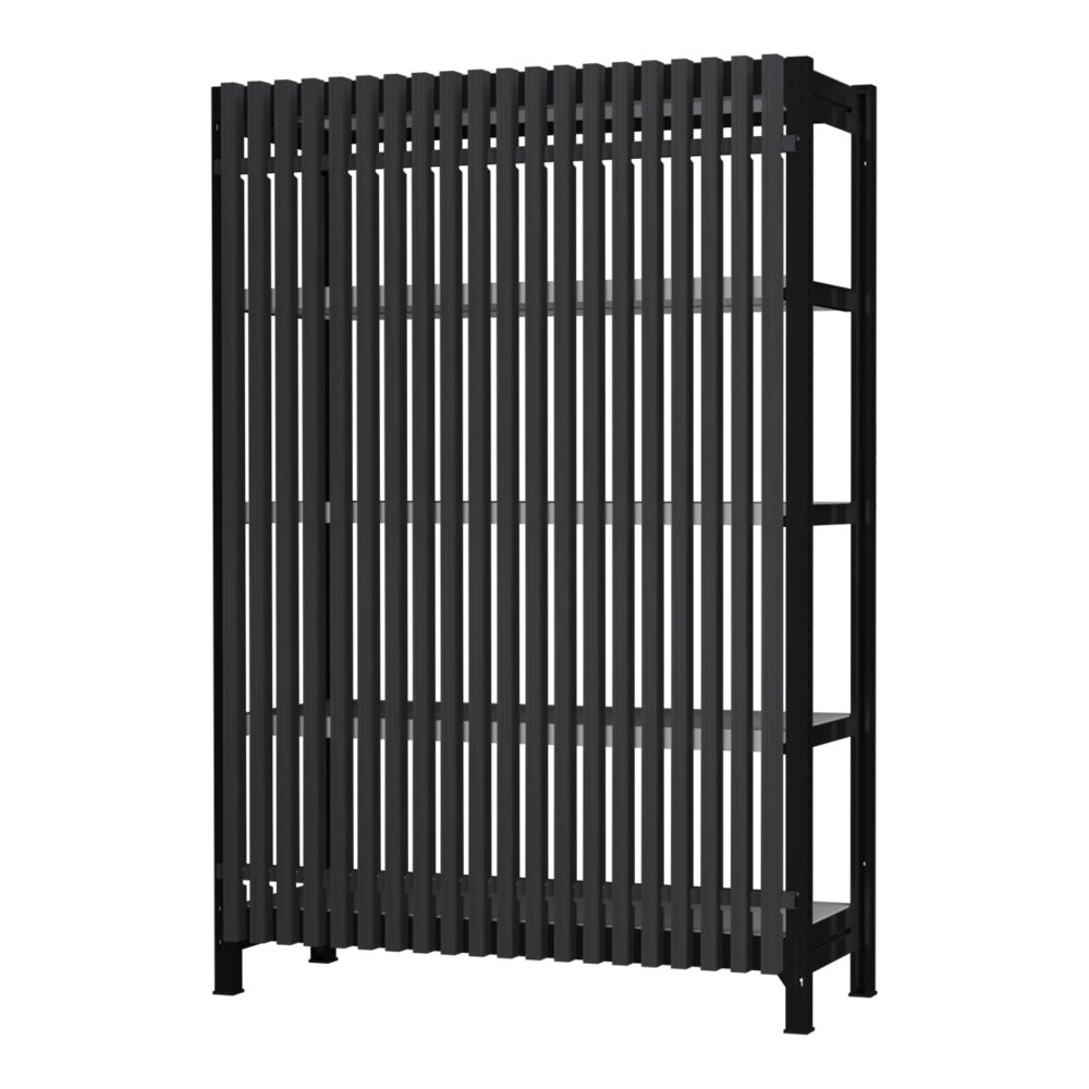 格子ラック ボルトレス 簡単組立 収納効率特化 基本セット W1200タイプ H1800【オフィス家具市場】