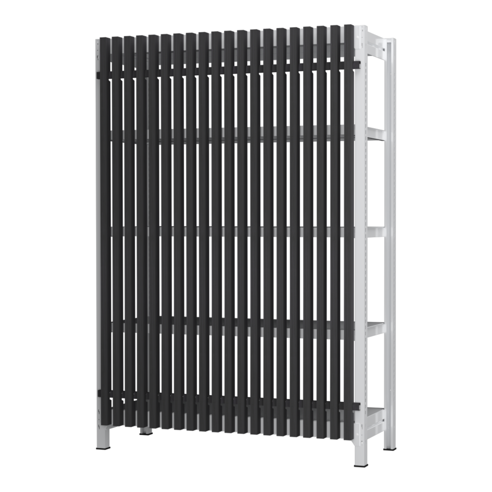 格子ラック ボルトレス 簡単組立 収納効率特化 基本セット W1200タイプ H1800【オフィス家具市場】