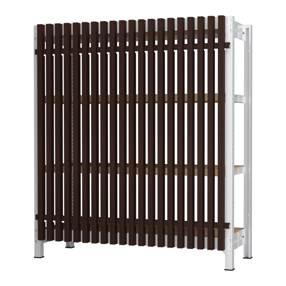 格子ラック ボルトレス 簡単組立 収納効率特化 基本セット W1200タイプ H1400【オフィス家具市場】