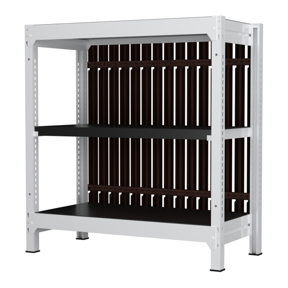 格子ラック ボルトレス 簡単組立 収納効率特化 基本セット W900タイプ H1000【オフィス家具市場】