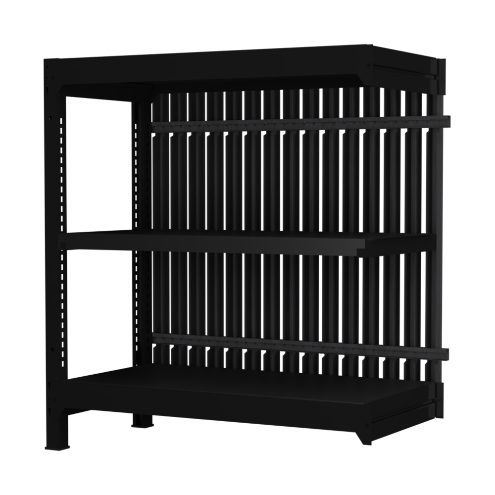 【増連】格子ラック ボルトレス 簡単組立 収納効率特化 増連セット W900タイプ H1000【オフィス家具市場】