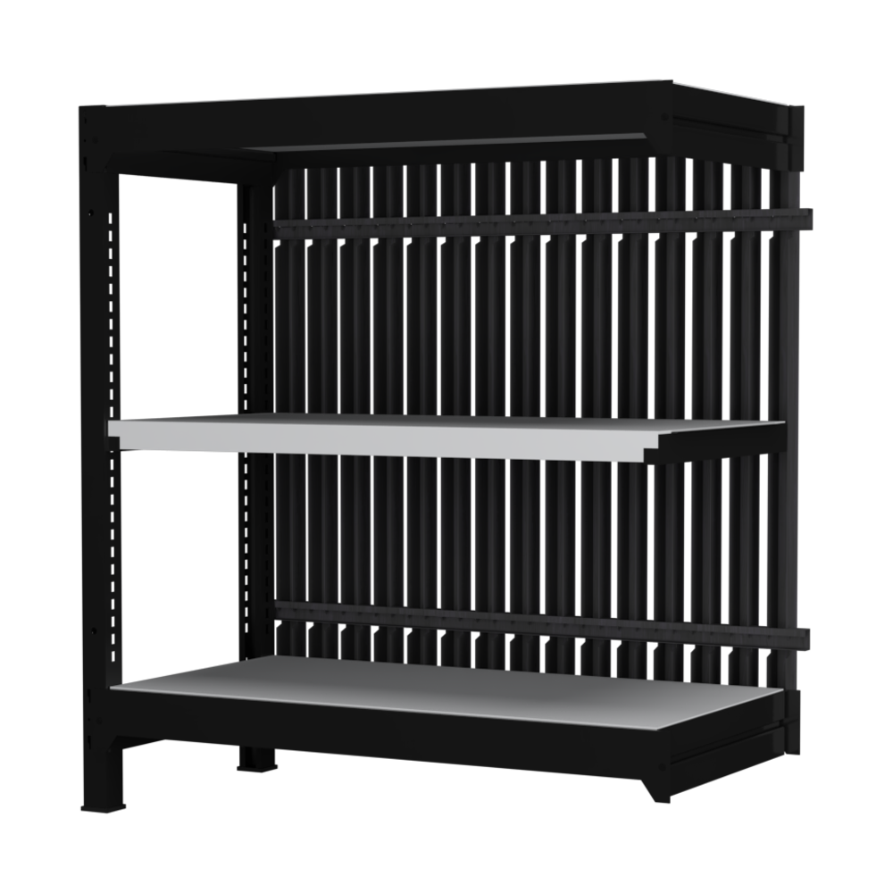 【増連】格子ラック ボルトレス 簡単組立 収納効率特化 増連セット W900タイプ H1000【オフィス家具市場】