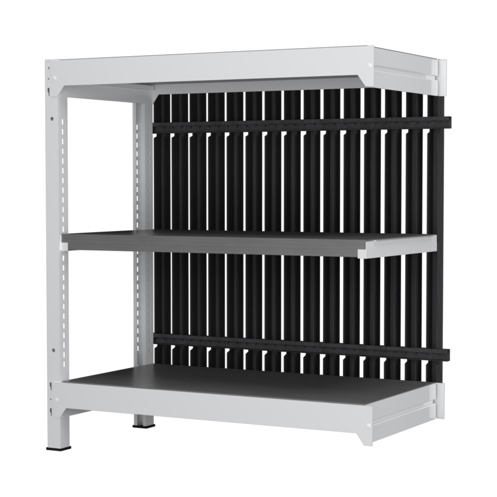 【増連】格子ラック ボルトレス 簡単組立 収納効率特化 増連セット W900タイプ H1000【オフィス家具市場】