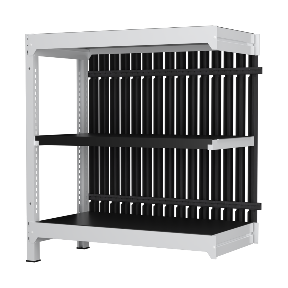 【増連】格子ラック ボルトレス 簡単組立 収納効率特化 増連セット W900タイプ H1000【オフィス家具市場】