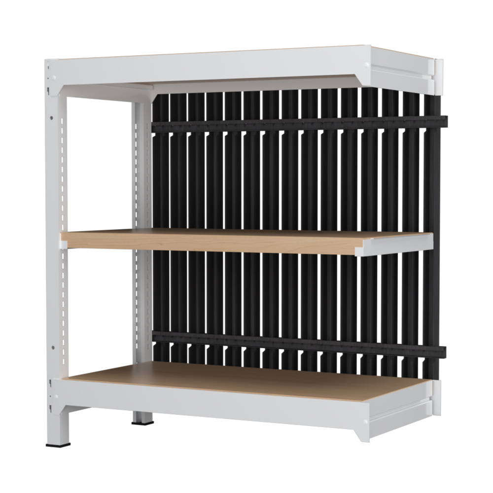 【増連】格子ラック ボルトレス 簡単組立 収納効率特化 増連セット W900タイプ H1000【オフィス家具市場】