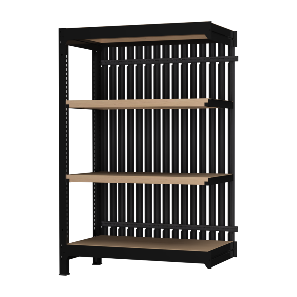 【増連】格子ラック ボルトレス 簡単組立 収納効率特化 増連セット W900タイプ H1400【オフィス家具市場】