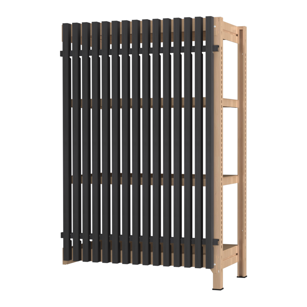 【増連】格子ラック ボルトレス 簡単組立 収納効率特化 増連セット W900タイプ H1400【オフィス家具市場】