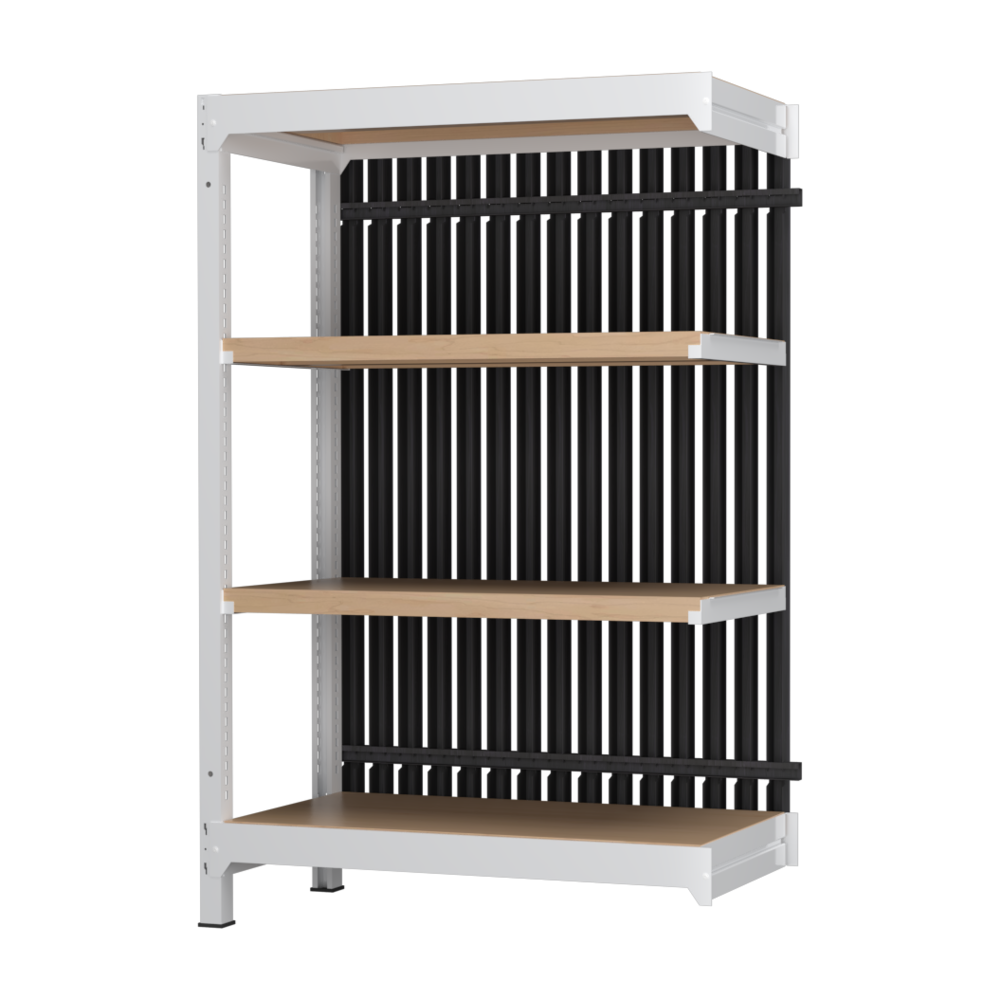 【増連】格子ラック ボルトレス 簡単組立 収納効率特化 増連セット W900タイプ H1400【オフィス家具市場】