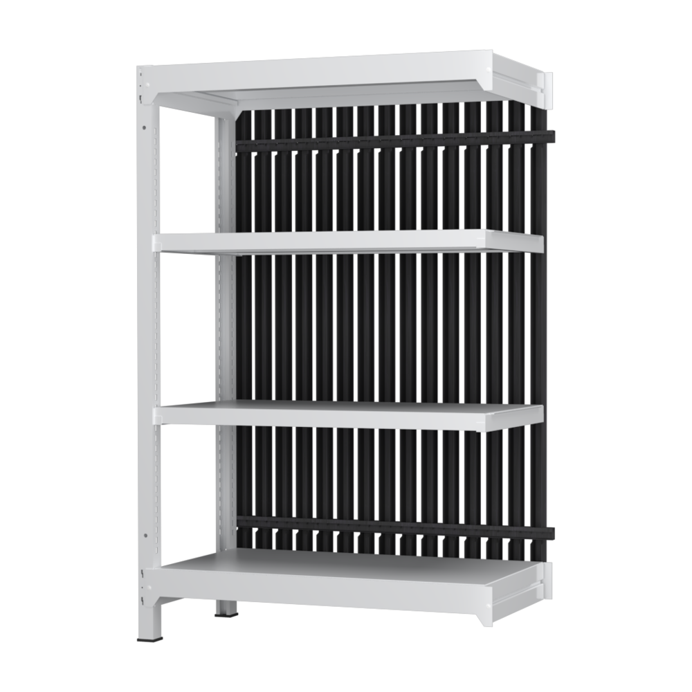 【増連】格子ラック ボルトレス 簡単組立 収納効率特化 増連セット W900タイプ H1400【オフィス家具市場】