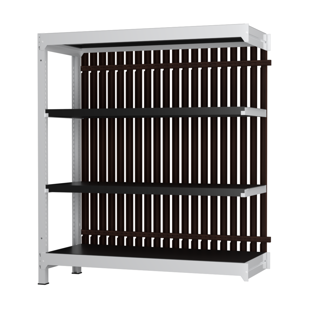 【増連】格子ラック ボルトレス 簡単組立 収納効率特化 増連セット W1200タイプ H1400【オフィス家具市場】