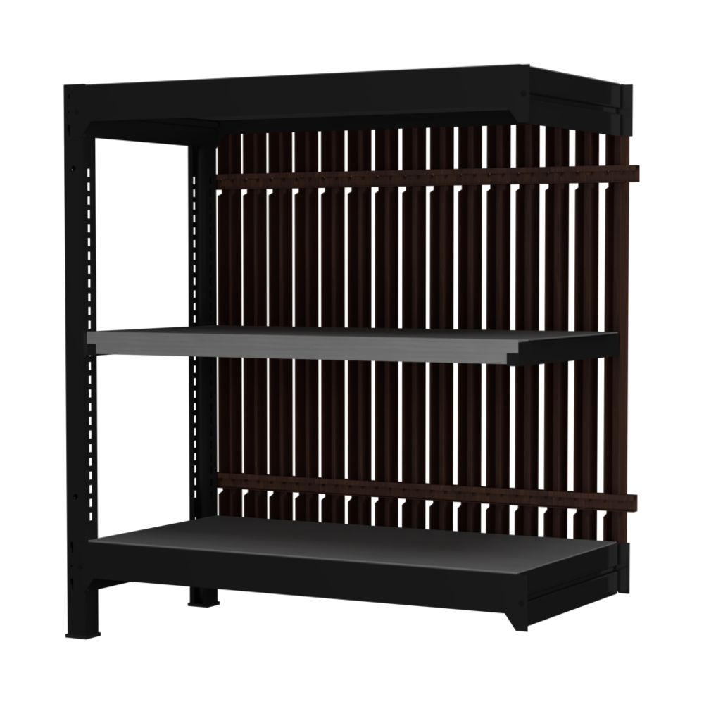 【増連】格子ラック ボルトレス 簡単組立 収納効率特化 増連セット W900タイプ H1000【オフィス家具市場】