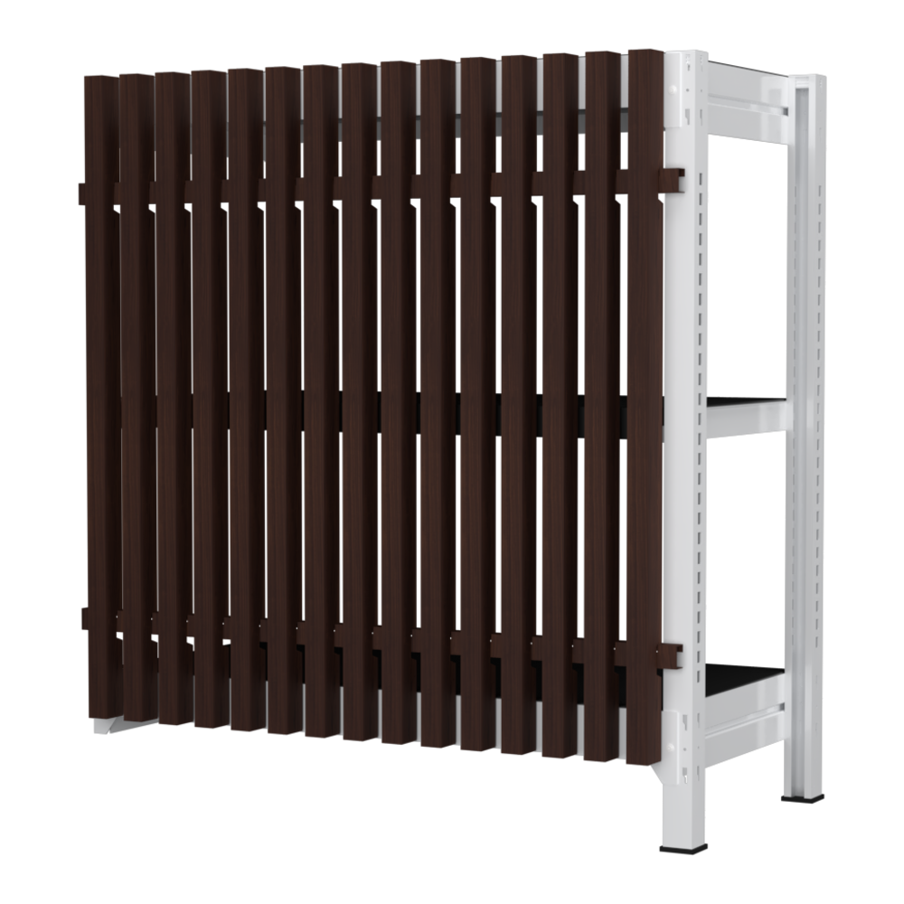 【増連】格子ラック ボルトレス 簡単組立 収納効率特化 増連セット W900タイプ H1000【オフィス家具市場】