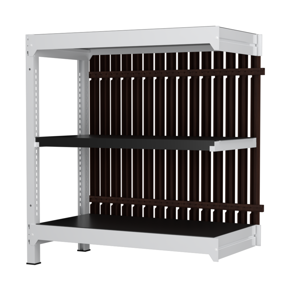 【増連】格子ラック ボルトレス 簡単組立 収納効率特化 増連セット W900タイプ H1000【オフィス家具市場】