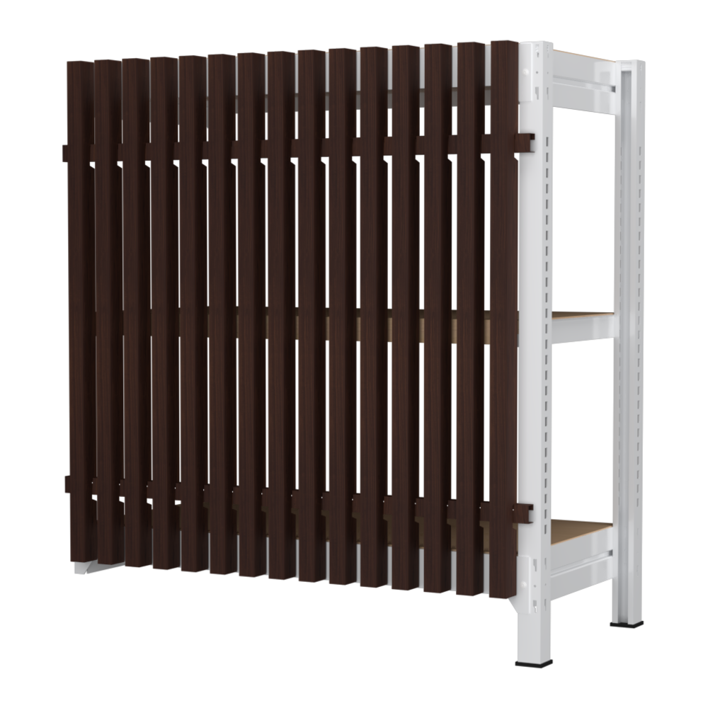 【増連】格子ラック ボルトレス 簡単組立 収納効率特化 増連セット W900タイプ H1000【オフィス家具市場】